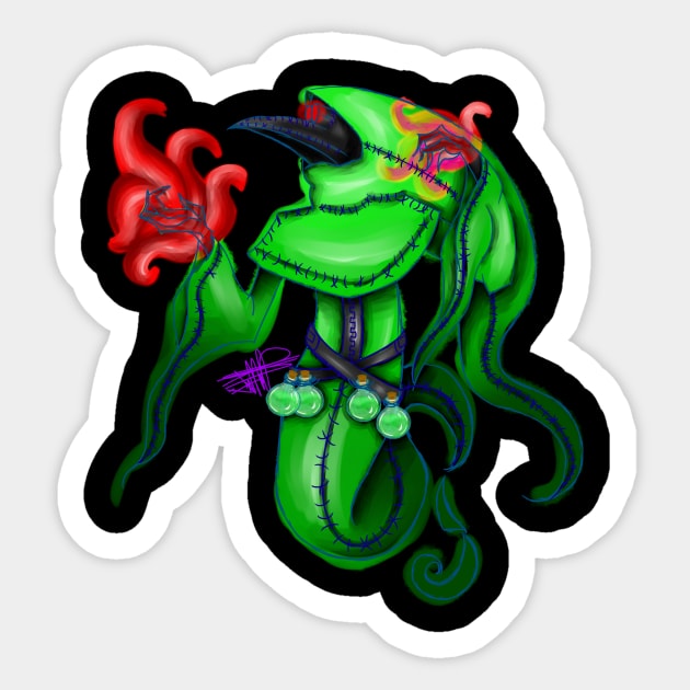 The Silent Plague Doctor Sticker by Kamuicats